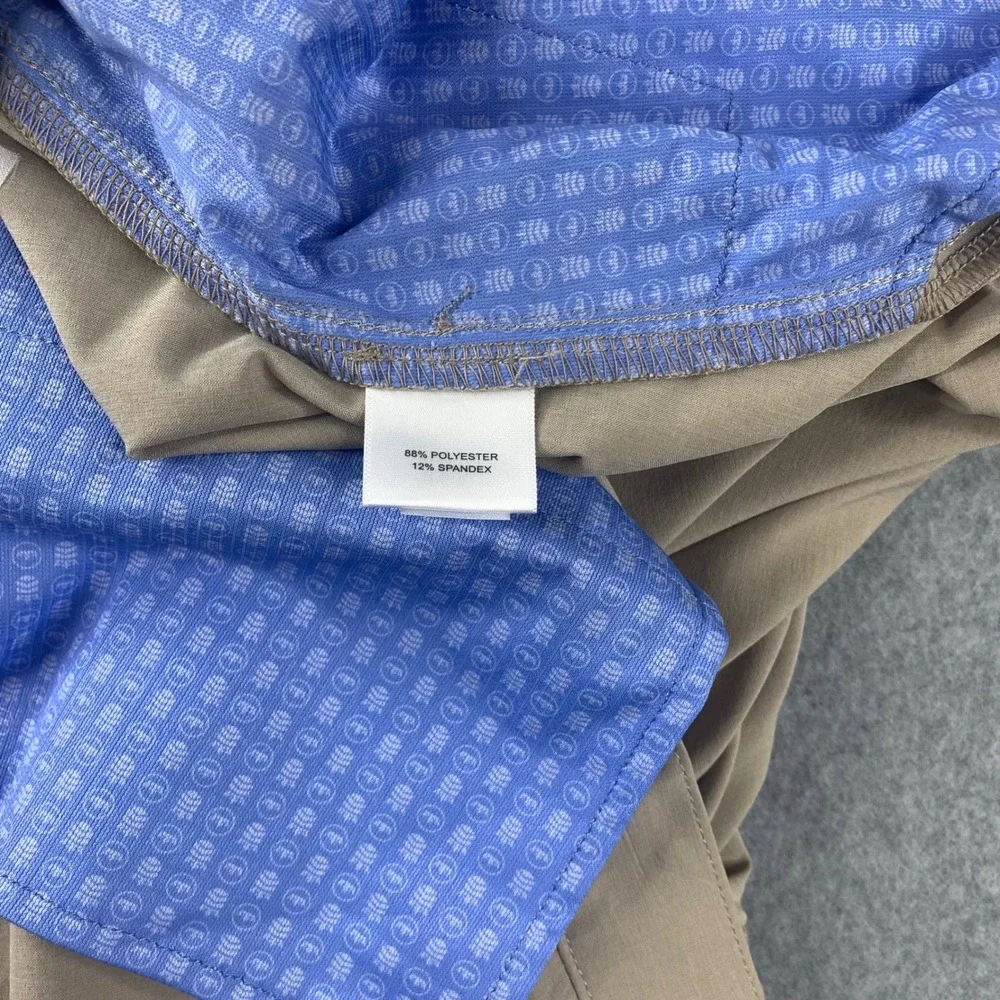 Peter Millar Shorts Mens 40 Tan Crown Sport Performance Golf MSRP $98‎
